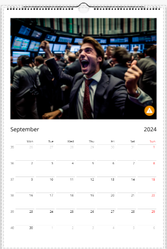 Modern Stock Market Calendar