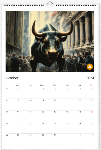 Modern Stock Market Calendar
