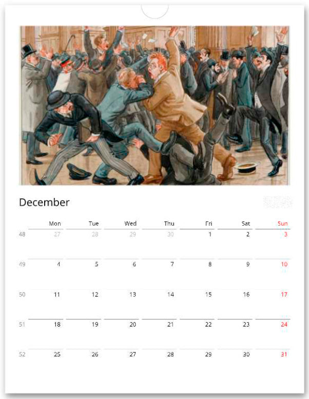 Vintage 2024 Stock Market Wall Calendar