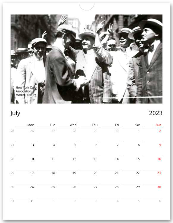 Vintage 2024 Stock Market Wall Calendar