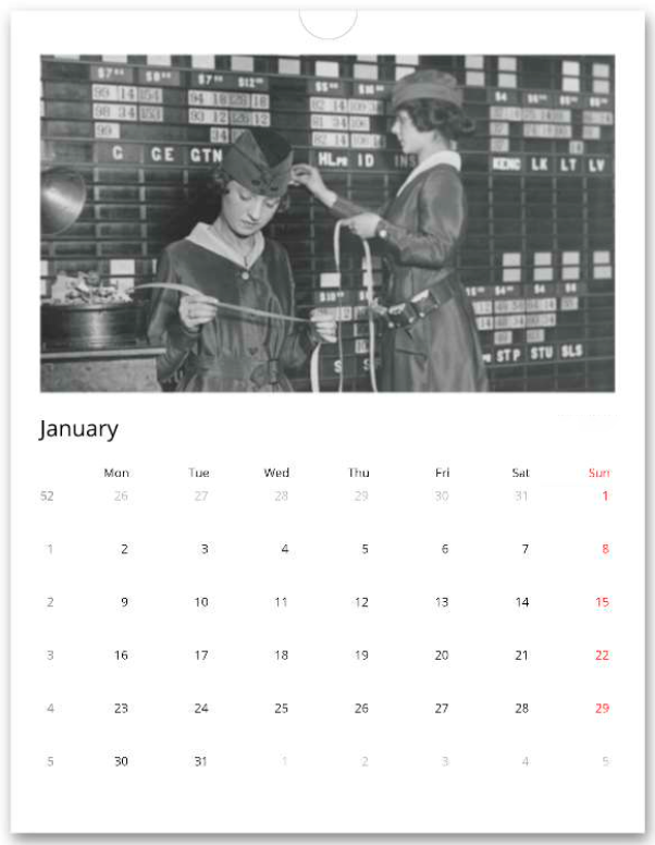 Vintage 2024 Stock Market Wall Calendar