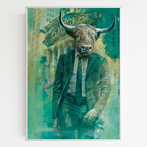 bull stock market art