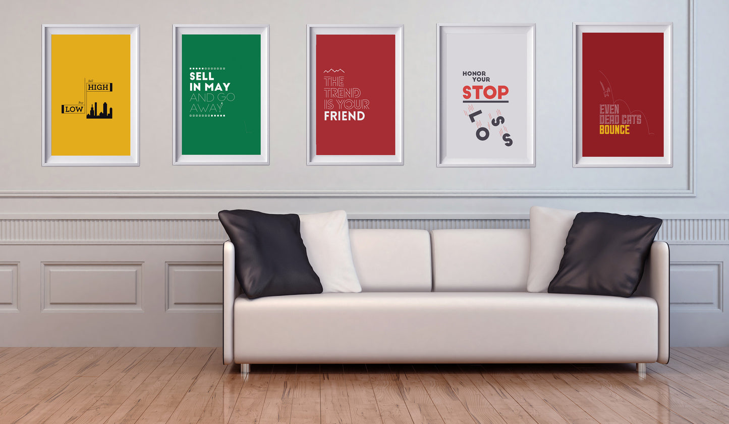 STOCK MARKET SAYINGS POSTER PACK. - QUOTATIUM - 1